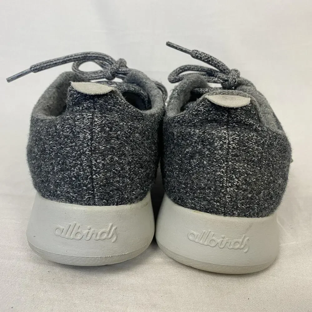 Allbirds Shoes Womens Size 10 Charcoal Gray Wool Runners Merino Lace Up Sneakers